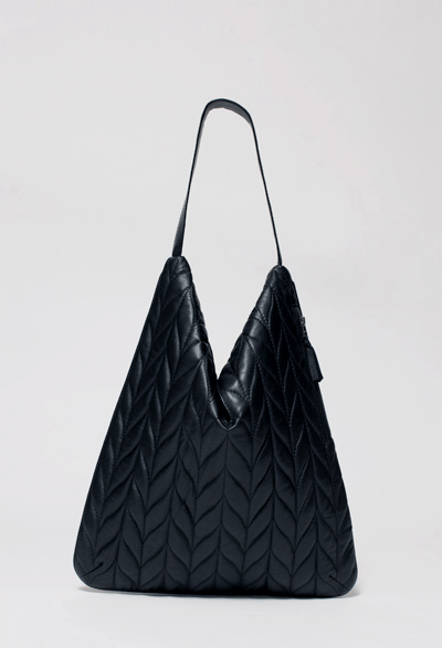 Black Quilted Divisa Tote by Jornsen – open